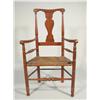 Image 2 : A 19th Century American walnut armchair with caned seat.