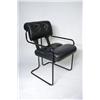 Image 1 : An Italian Mariani Leather and Chrome Armchair, for the Pace