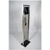 Image 2 : A Howard Miller style chrome and plexiglass clock,