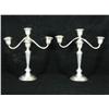 Image 1 : A pair of 20th Century American silver three-light socket ca