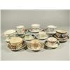 Image 1 : A group of ten sets of Stick Spatter cups and saucers.