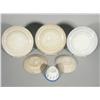 Image 2 : A group of five Stick Spatter plates and one custard cup in 