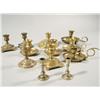 Image 2 : A collection of 20th Century brass candlesticks and sconces.