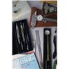 Image 3 : A collection of miscellaneous drafting instruments and ruler