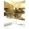 Image 5 : A pair of 20th Century harp form three-arm brass candle scon