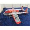 Image 2 : Tin Friction Japan US Air Force Pack Plane 12" Long 16" Wing Span