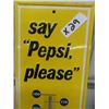 Image 2 : Metal Embossed Pepsi Thermometer 1968-7" x 28" Stout Sign Co.