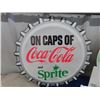 Image 2 : 2 Signs - Coke/Sprite 18" Diameter & 7up 14"x19"