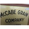 Image 2 : McCabe Grain Company Shamrock Elevator Sign Oak Framed, Gold Inlay on glass 24" x 24"