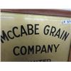 Image 2 : McCabe Grain Company Shamrock Elevator Sign Oak Framed, Gold Inlay on glass 24" x 24"