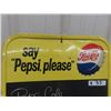 Image 2 : Metal Pepsi Menu Board 1967 19.5" x 30" Stout Sign Co.