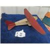 Image 2 : Scheible Air Plane & Hanger both Metal - believed from 1920's - Plane 16" Long 20" Wingspan - Hanger