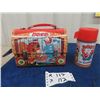 Image 1 : Metal 1963 Aladdin Lunch Kit w/ Thermos - Bozo the Clown