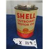 Image 1 : Shell Outboard  Motor Oil Can -1 Quart