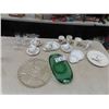 Image 1 : China Cups + Saucers, Royal Albert and others Cut Glass, Trays plus more