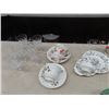 Image 3 : China Cups + Saucers, Royal Albert and others Cut Glass, Trays plus more