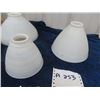 Image 2 : 3 Milk Glass Lamp Shades & Collector Plate