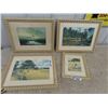 Image 1 : 4 Hunting PIctures - 3) 14" x 18", 1) 10" x 12"