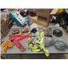 Image 1 : New Respirator Filters, Tow Rope, Chevy Hub Cap, Safety Gear, Ratchet Strap