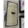 Image 2 : 2 Tribal Mask Pictures 10" x 22" & Tissue Box Cover