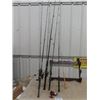 Image 1 : 7 Fishing Rods, 4 Reels & Fishing Rod Rack