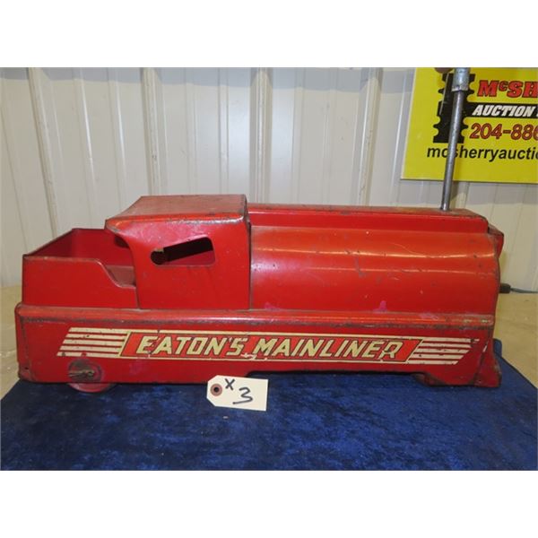 'Eatonn's Mainliner' Pressed Metal Ride on Train 24" L x 9" H x 6" W