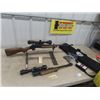 Image 1 : Rossi Interchangeable SS  CAL : 243 win & 50 Cal Serial # CA0048916000563 comes with 2 Scopes,  Soft