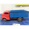Image 3 : 'Structo' Pressed Metal Die Cast Wind up Dump Truck 13" L x 5" H x 5.5 " W