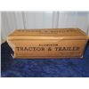 Image 8 : Marx Aluminium Tractor & Trailer Wind Up with Box Working 16" L x 5.5" to top of man x 4" W