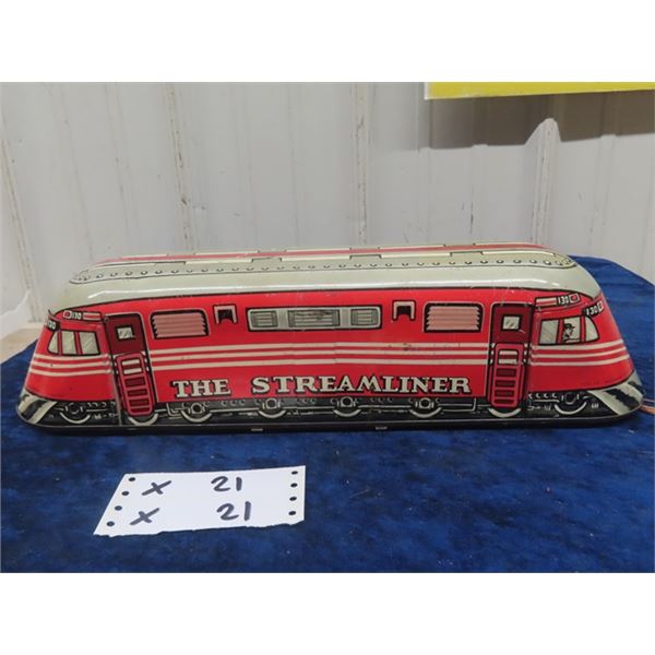 Wolverine Tin Streamliner Train 18" L x 4.5" H x W