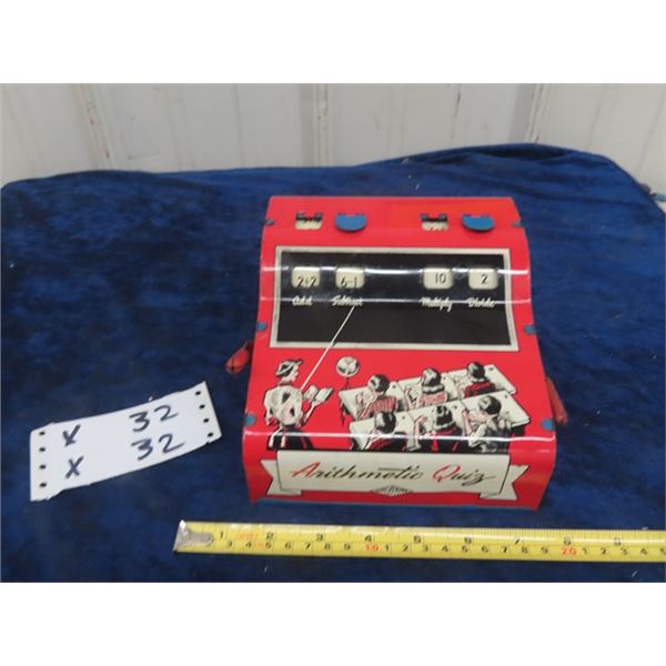 Wolverine Arthmtic Quiz On Tin Adding Machine