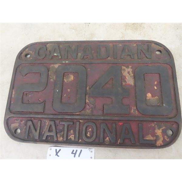 Brass Canadian Nationnal CNR Diesel Numbered Picture 16" x 10.5"