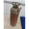 Image 4 : Canadian Pacific Railway, Copper Fire Extinguisher with Brass Tag 24" Tall