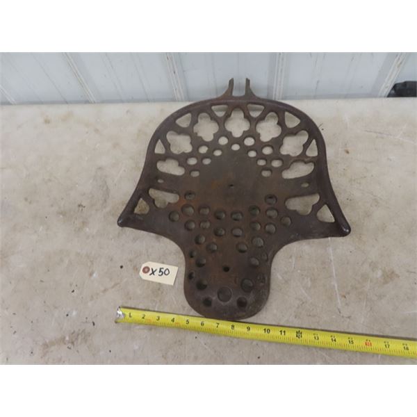 Cast Implement Seat Marked E 43