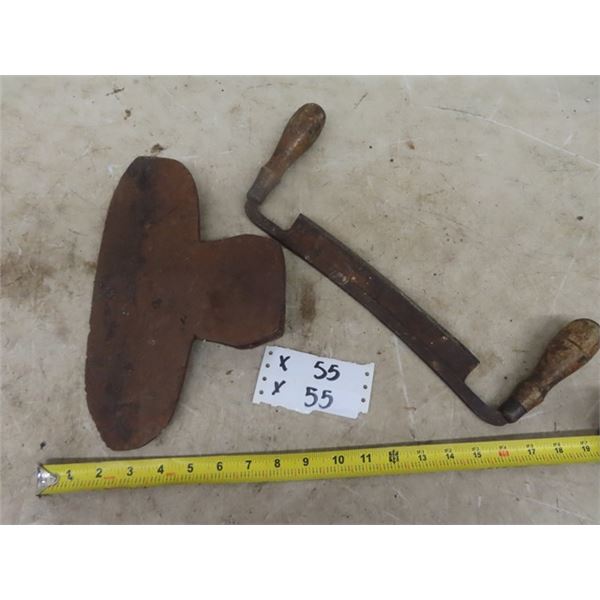 Broad Axe Head & Draw Knife