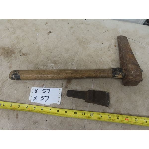 Anvil Cutting Insert & Wedge Style Sledge Hammer