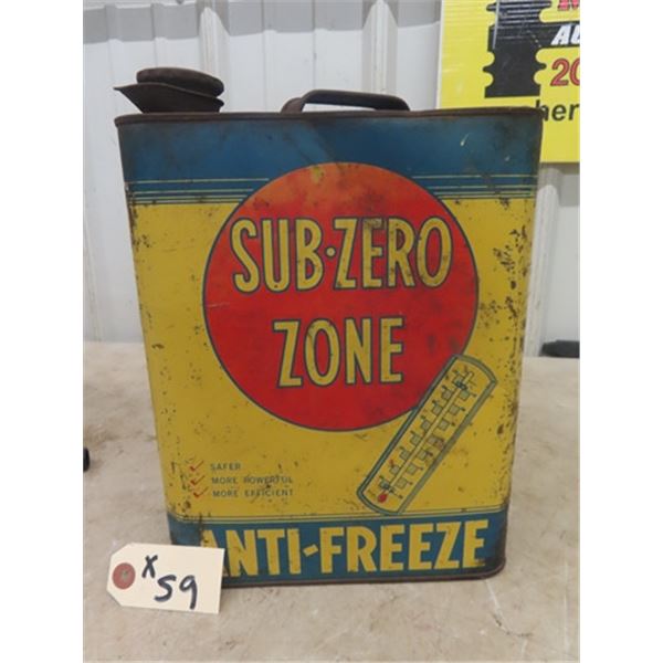 Sub Zero Zone Anti Freeze Tin - 2 US Gal