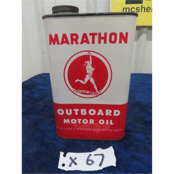 Marathon Outboard Motor Oil Tin 1 Quart