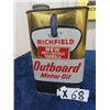 Image 1 : Richfield Outboard Motor Oil Tin 1 Quart