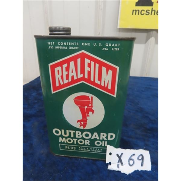 RealFilm Outboard Motor Oil Tin 1 Quart