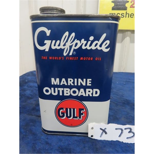 Gulf Marine Outboard Motor Oil Tin 1 Quart