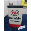 Image 1 : Esso Marvel Lube Outboard Motor Oil Tin 1 Quart