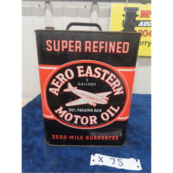 Aero Eastern Motor Oil Tin 2 Gal