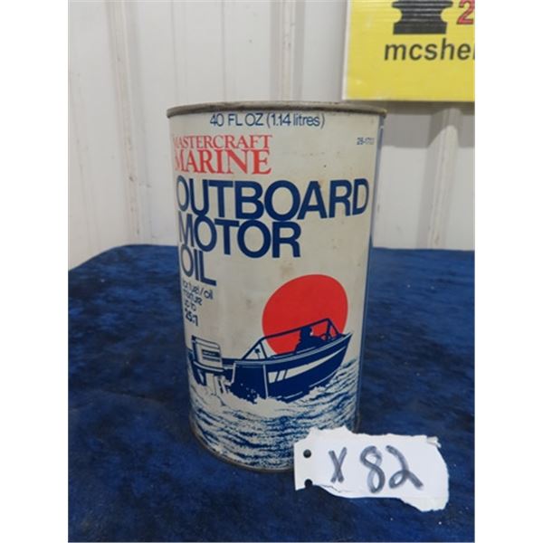 MasterCraft Outboard Mootor Oil Tin 1 Quart