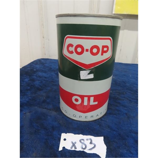 Co-op Oil Tin with Product 1 Quart