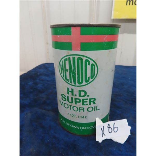 Henoco Motor Oil Tin with Product 1 Quart