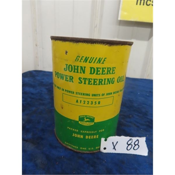 John Deere Power Steering Oil Tin 1 Quart