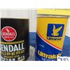Image 2 : 1) Kendall Motor Oil tin 1 Quart with Product, 1) Ultramar Motor Oil Tin 1 Quart