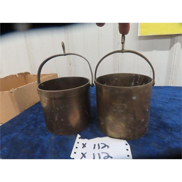 2 Fairbanks Brass Scales- Scoops off Original Elevator Scale