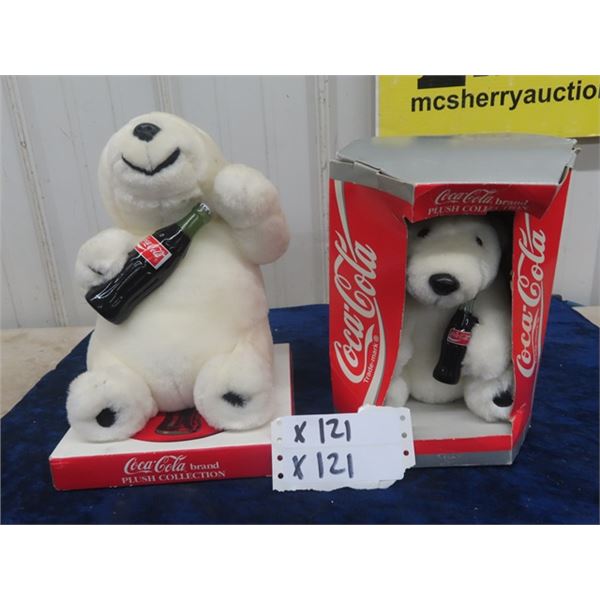 2 Coca-Cola Plush Bears